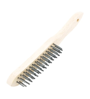 4ROW WIRE SCRATCH BRUSH  PLAIN BACK