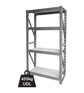 Standard Duty Shelving 4 Shelves 455kg Shelf Capacity 1830mm x 1040mm x 430mm Grey