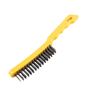 3ROW PLASTIC HANDLE WIRE SCRATCH BRUSH