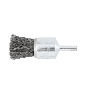 24mm Crimped Wire Flat End Decarbonising Brush  30SWG