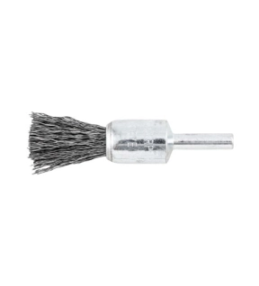 17mm Crimped Wire Flat End Decarbonising Brush  30SWG