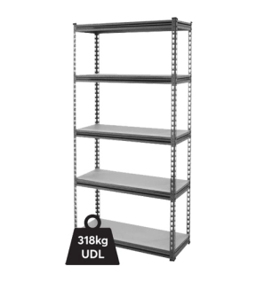 Standard Duty Shelving 5 Shelves 380kg Shelf Capacity 1830mm x 915mm x 460mm Grey