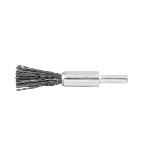 12mm Crimped Wire Flat End Decarbonising Brush  30SWG