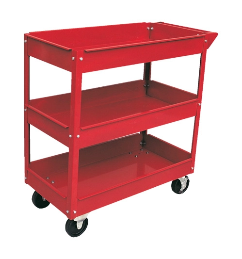 Tool Tray Trolley, Steel, 136kg, 2 x Braked Swivel Castors/2 x Swivel Castors, 737mm x 383mm x 663mm 3