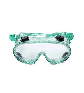 Safety Goggles Polycarbonate Clear Lens Green Frame Indirect Ventilation ChemicalresistantImpactresistant
