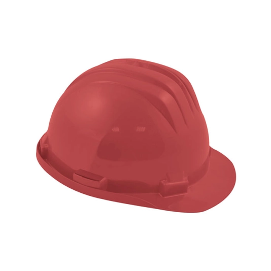 Safety Helmet, Red, HDPE, Standard Peak, Includes Side Slots 1