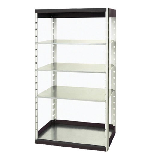 Cubio Standard Duty Shelving, 4 Shelves, 75kg Shelf Capacity, 2000mm x 650mm x 1050mm, Grey 1