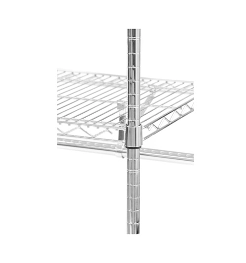Wire Shelving Extension Bay, 4 Shelves, 300kg Shelf Capacity, 1625mm x 1520mm x 610mm, Grey 2