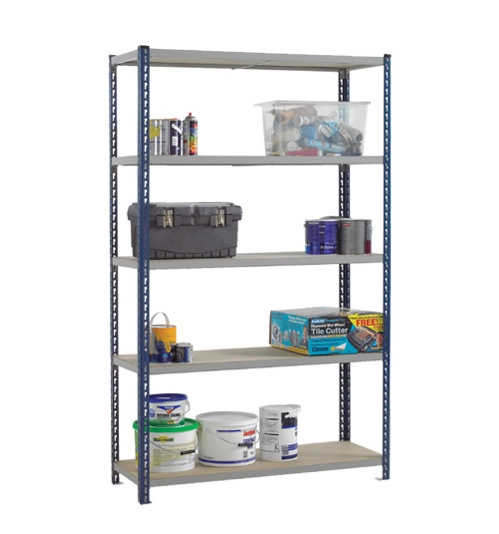 Standard Duty Shelving, 5 Shelves, 300kg Shelf Capacity, 1980mm x 900mm x 380mm, Grey 1