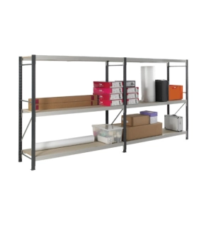 Heavy Duty Shelving Extension Bay 3 Shelves 1800mm x 1800mm x 750mm Grey