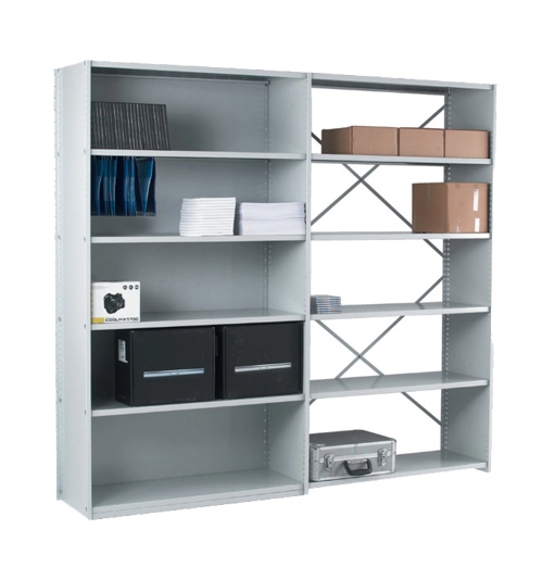 Stormor Standard Duty Shelving Extension Bay, 4 Shelves, 70kg Shelf Capacity, 1850mm x 900mm x 370mm, Grey 1