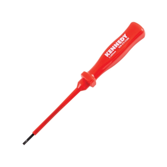 Insulated Electricians Screwdriver Slotted 2.5mm x 85mm 1