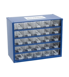 Polypropylene and Steel Drawer Cabinet Blue and Transparent Drawers 282mm x 306mm x 155mm