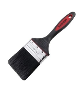 3in Flat Synthetic Bristle Angle Brush Handle Rubber