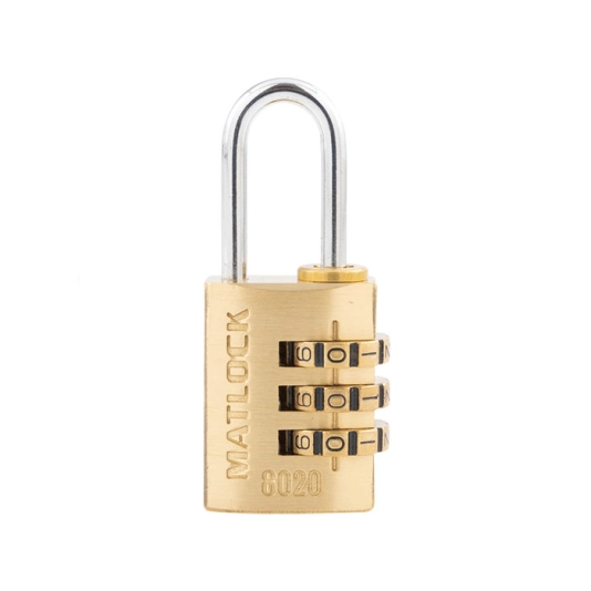 Combination Padlock, Brass, Bronze, 20mm Width, Weatherproof 1