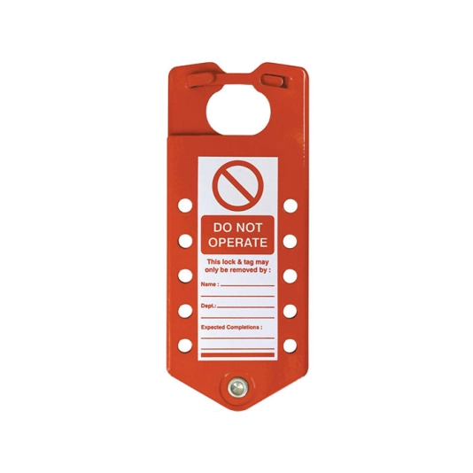 ALUMINIUM SAFETY LOCK OUT HASP & LABEL 1