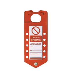 ALUMINIUM SAFETY LOCK OUT HASP  LABEL