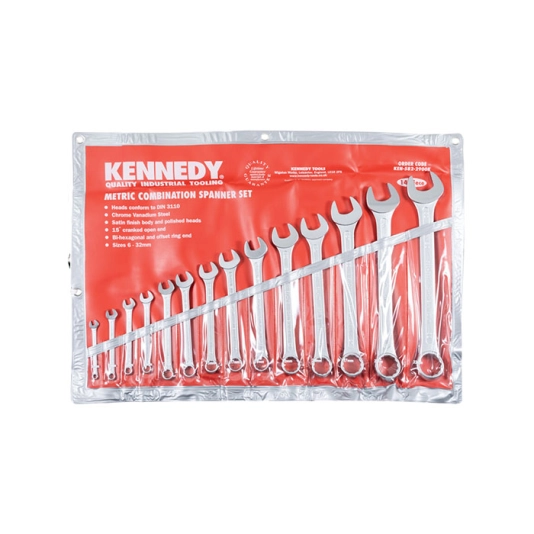 Metric, Combination Spanner Set, 6 - 32mm, Set of 14, Chrome Vanadium Steel 1