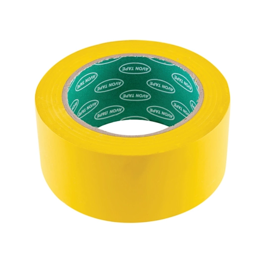 Adhesive Hazard Tape, PVC, Yellow, 50mm x 33m 1
