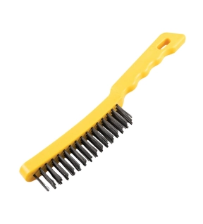 3ROW PLASTIC HANDLE WIRE SCRATCH BRUSH