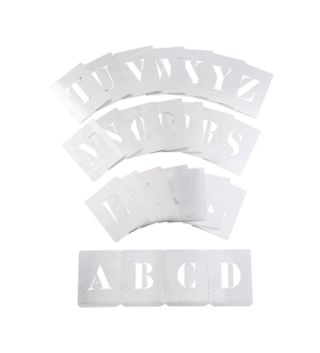 A to Z Steel Stencil 100mm Character Height Set of 26