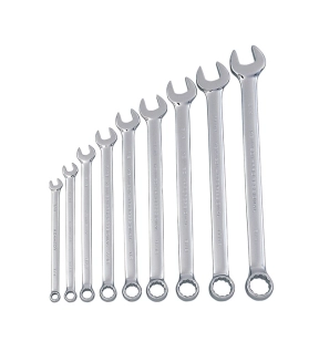 Imperial Combination Spanner Set 14  34in Set of 9 Chrome Vanadium Steel