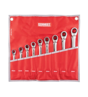 Metric Combination Spanner Set 10  19mm Set of 9 Chrome Vanadium Steel