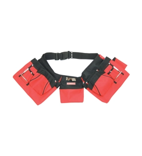 Nylon Belt Pouch 5 Pockets RedBlack