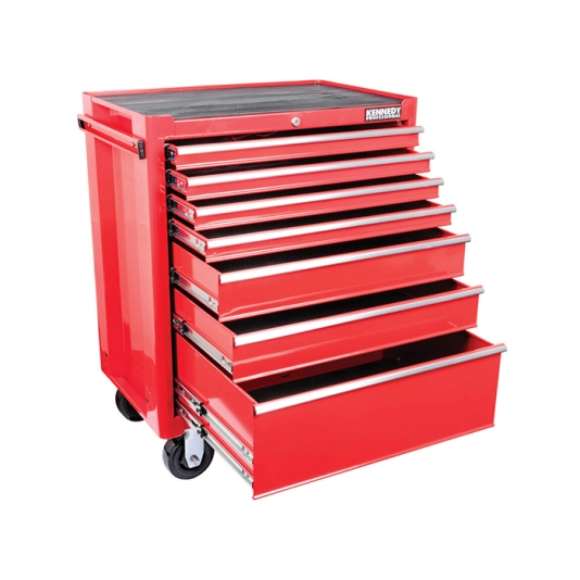 Roller Cabinet, Classic Red Range, 7 Drawers, (H) 890mm x (W) 460mm x (L) 690mm 1