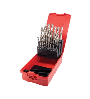 Jobber Drill Set 1 to 13mm x 05mm Standard Length Metric High Speed Steel Bright Set of 25