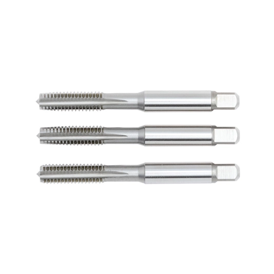 Hand Tap Set , M8 x 1.25, Metric Coarse, High Speed Steel, Bright, Set of 3 1