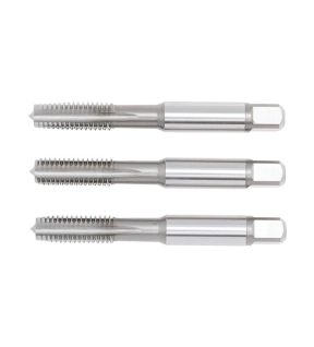 Hand Tap Set  M10 x 15mm Metric Coarse High Speed Steel Bright Set of 3