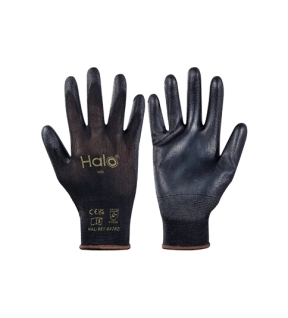 Mechanical Hazard Gloves Black Nylon Liner Polyurethane Coating EN388 2016 4 1 4 1 X Size 8