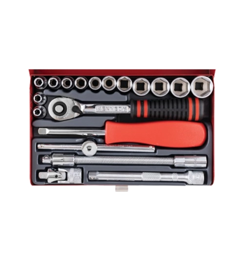 1/4in. Socket Set, Metric, Set of 19 1