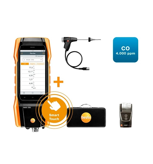 300 kit 1 with printer - Flue gas analyzer (O2, CO up to 4,000 ppm) 1