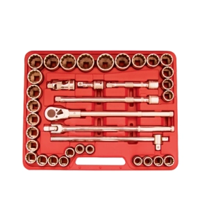 34in Socket Set ImperialMetric Set of 36